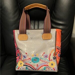 Consuela Sparkling Multicolor Embroidered Tote